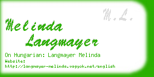 melinda langmayer business card